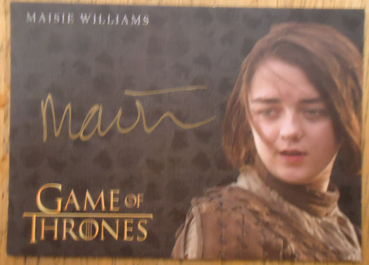 2015 Game Of Thrones Gold Autograph Auto Maisie Willams As Arya Stark