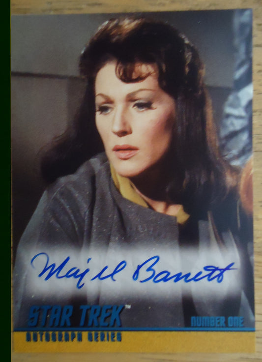 RARE ~ 1997 Skybox Star Trek TOS Season 1 Majel Barrett Number One Auto Card A25